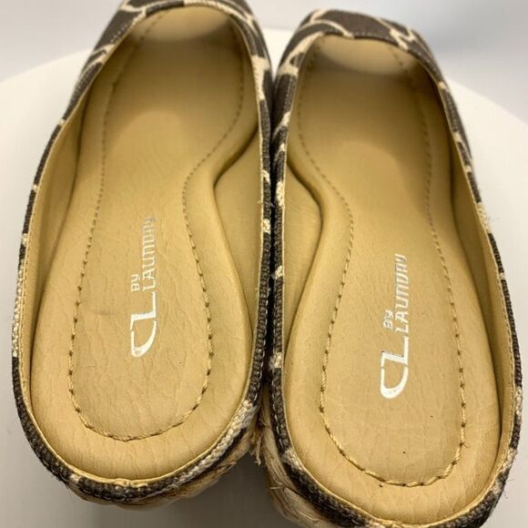 CL by Laundry Giraffe Print Platform Open Toe Mule Shoe - Picture 6 of 8